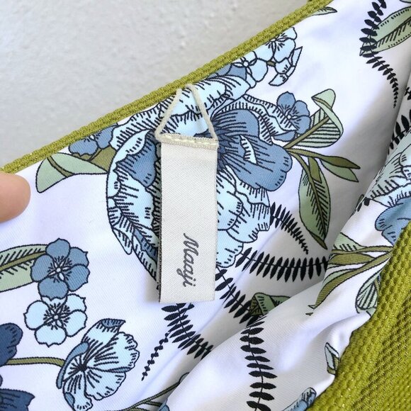 NWOT MAAJI High Rise Olive Green Reversible Bikini Bottom Large Size - Picture 10 of 13